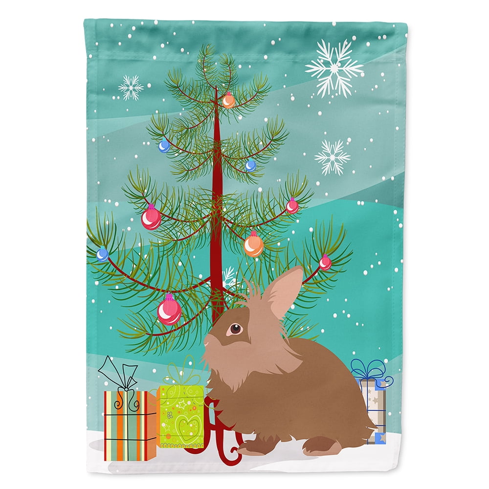Lionhead Rabbit Christmas Flag - Canvas House Size