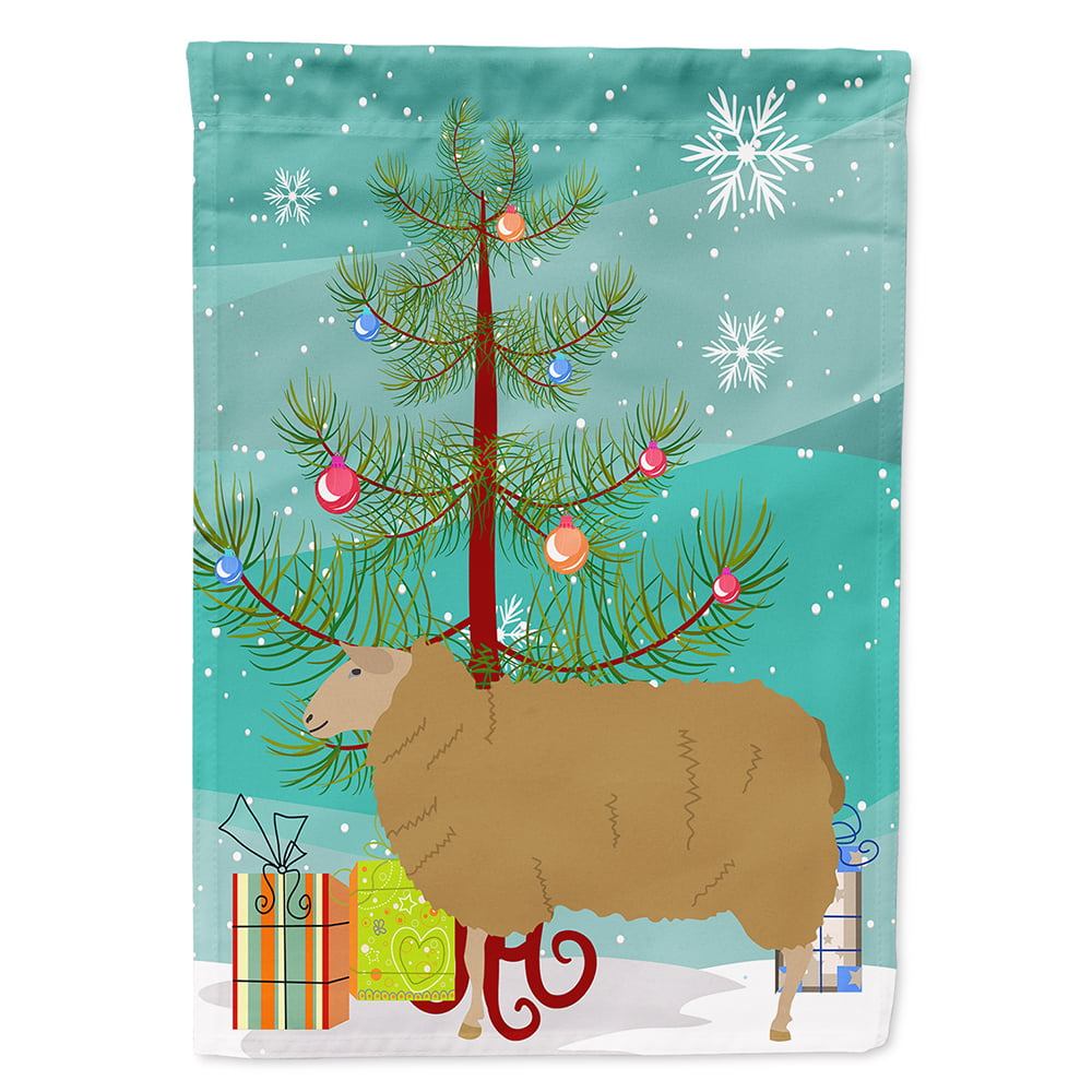 East Friesian Sheep Christmas Flag - Canvas House Size