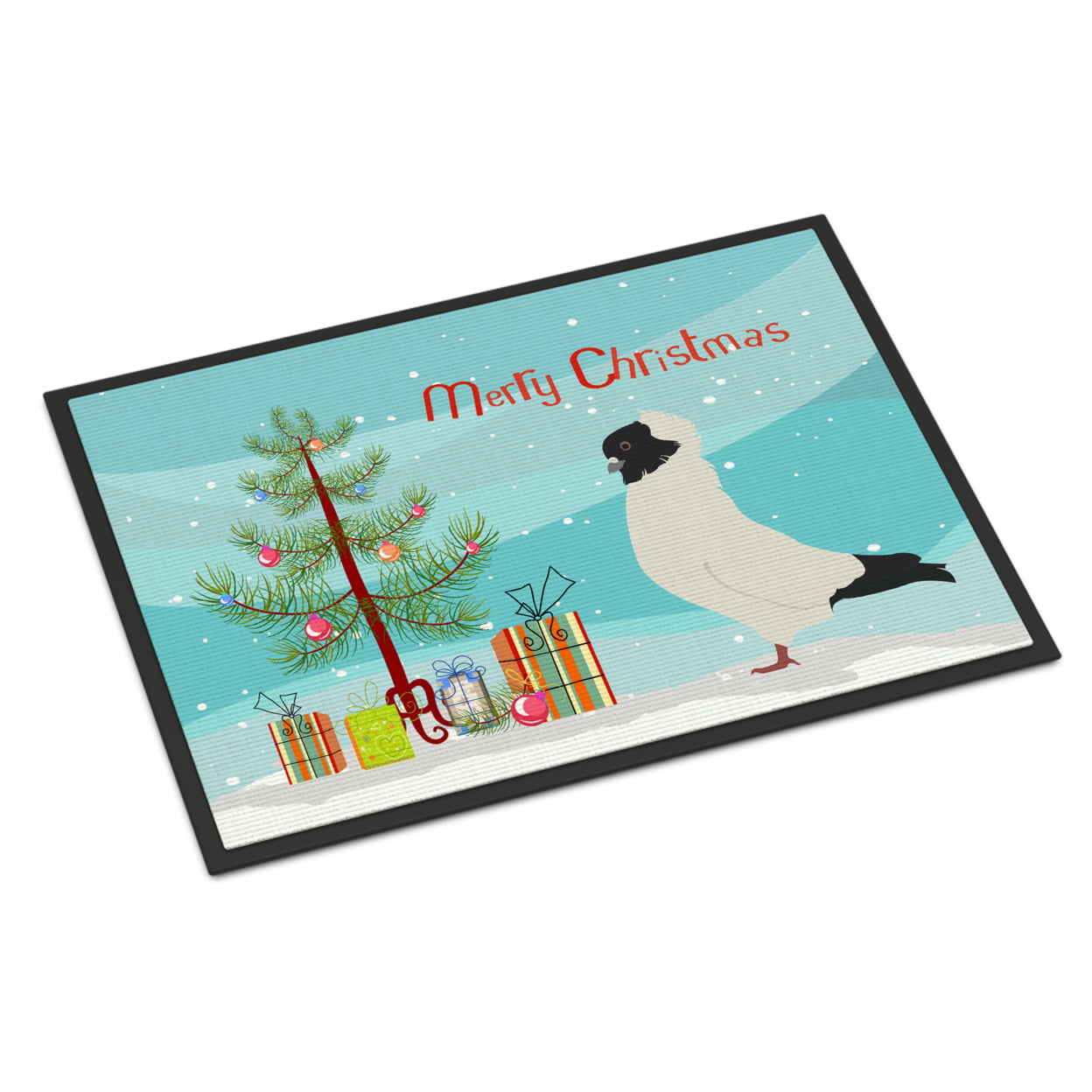 Nun Pigeon Christmas Indoor or Outdoor Mat