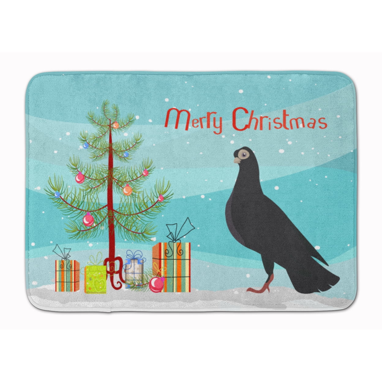 BB9314RUG Budapest Highflyer Pigeon Christmas Machine Washable Memory Foam Mat