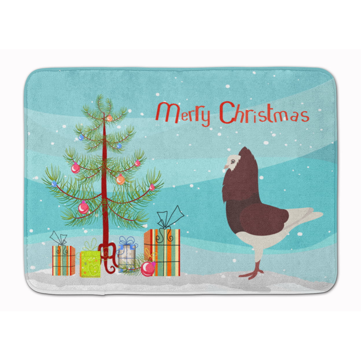 Picture of Carolines Treasures BB9315RUG Capuchin Red Pigeon Christmas Machine Washable Memory Foam Mat