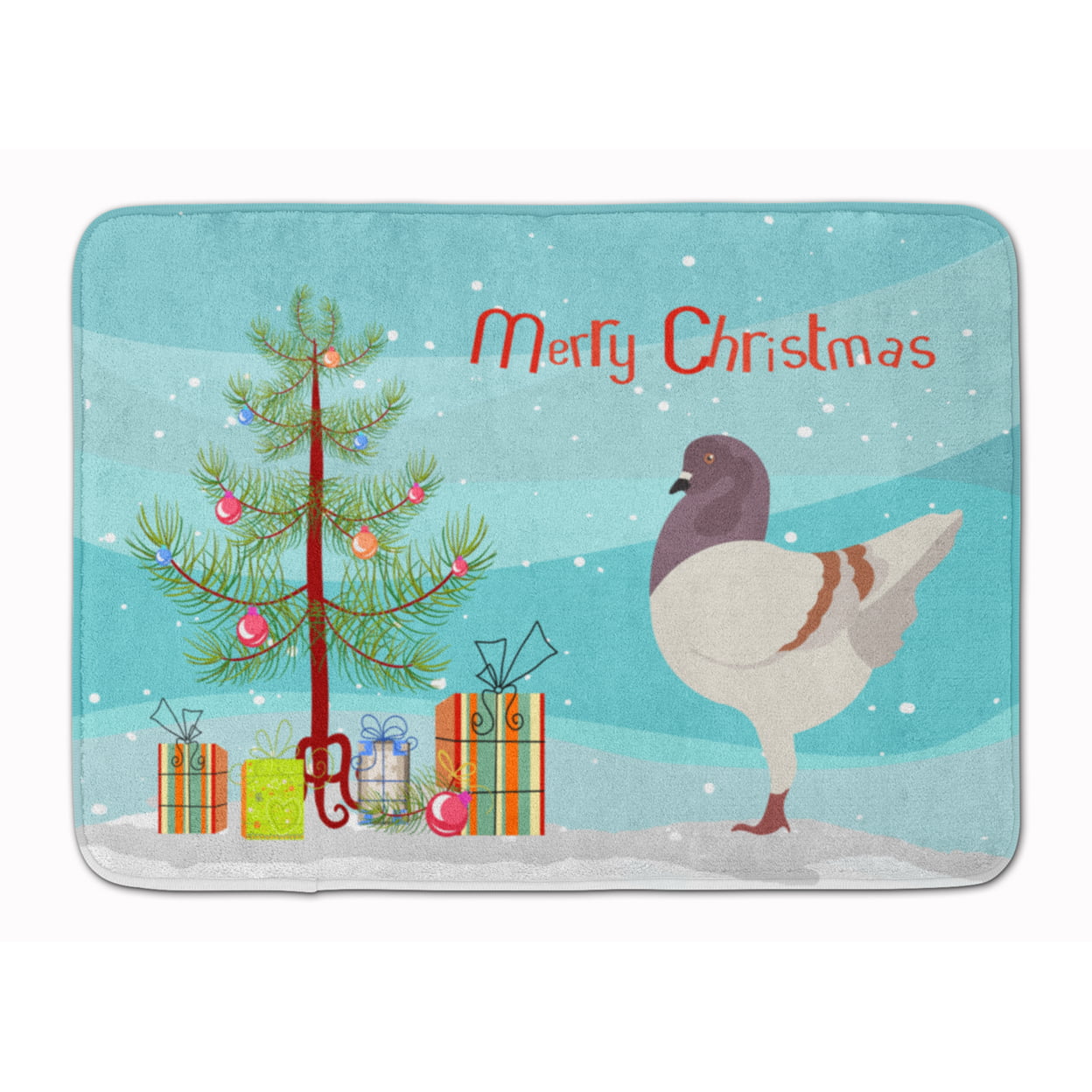 BB9316RUG German Modena Pigeon Christmas Machine Washable Memory Foam Mat