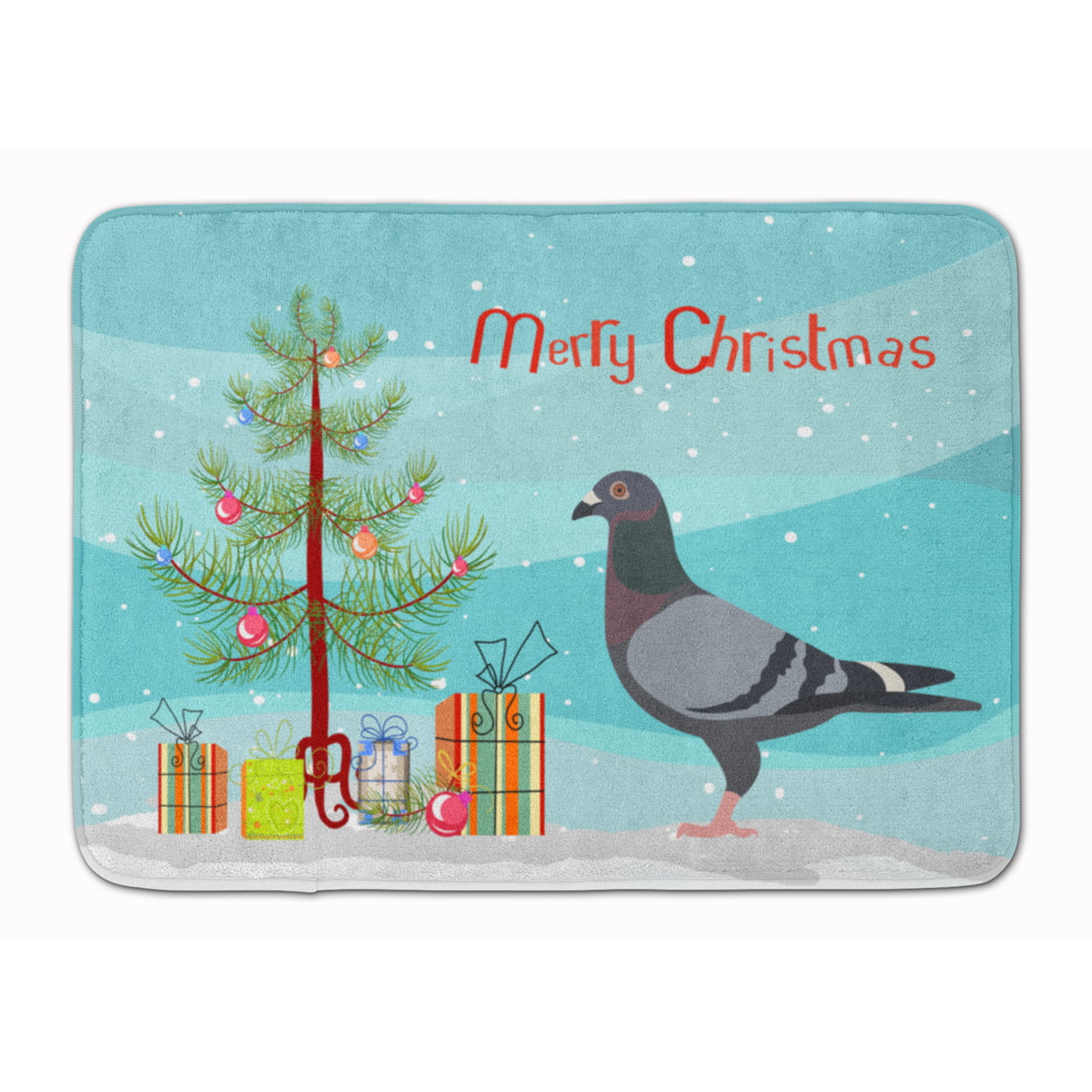 BB9318RUG Racing Pigeon Christmas Machine Washable Memory Foam Mat