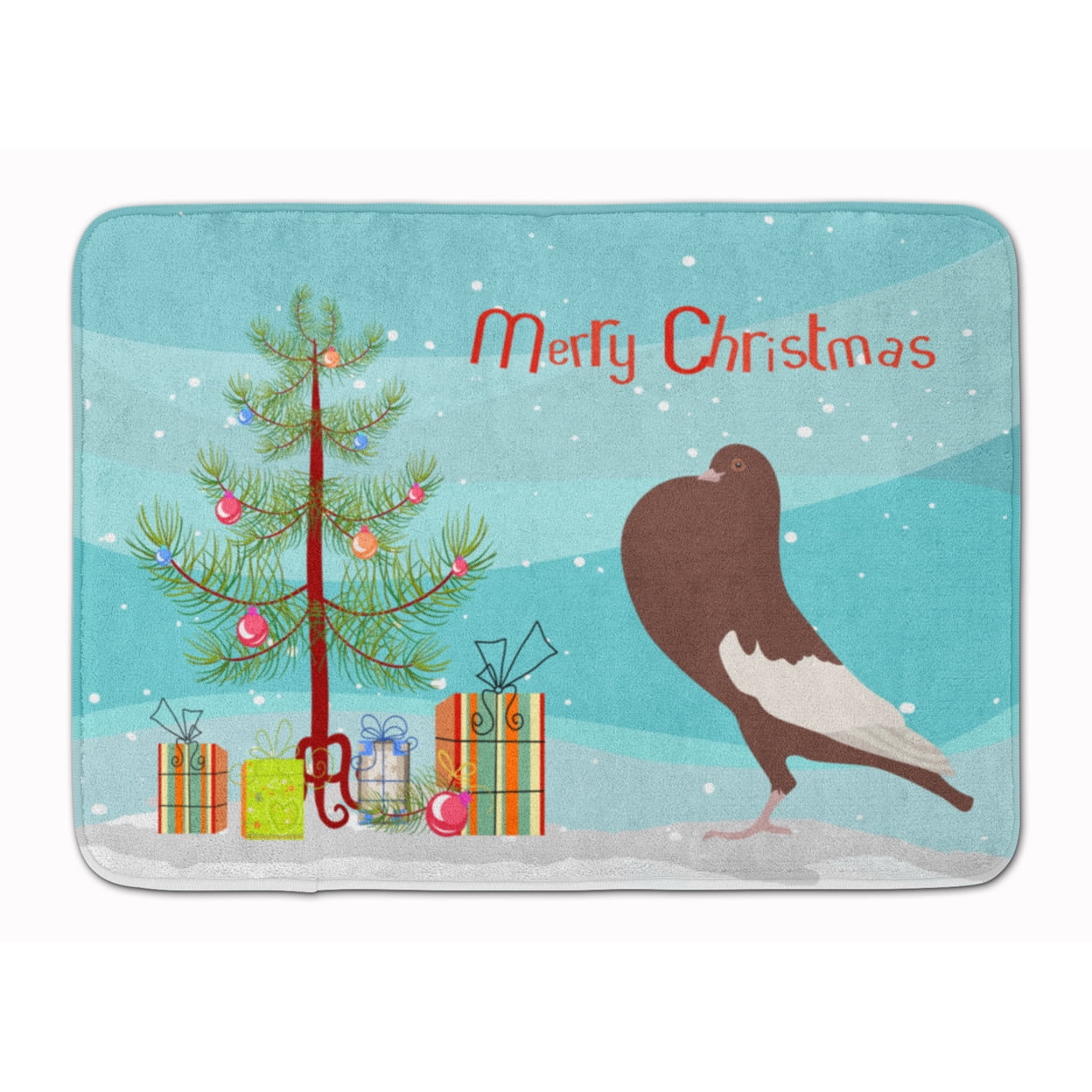 BB9321RUG English Pouter Pigeon Christmas Machine Washable Memory Foam Mat