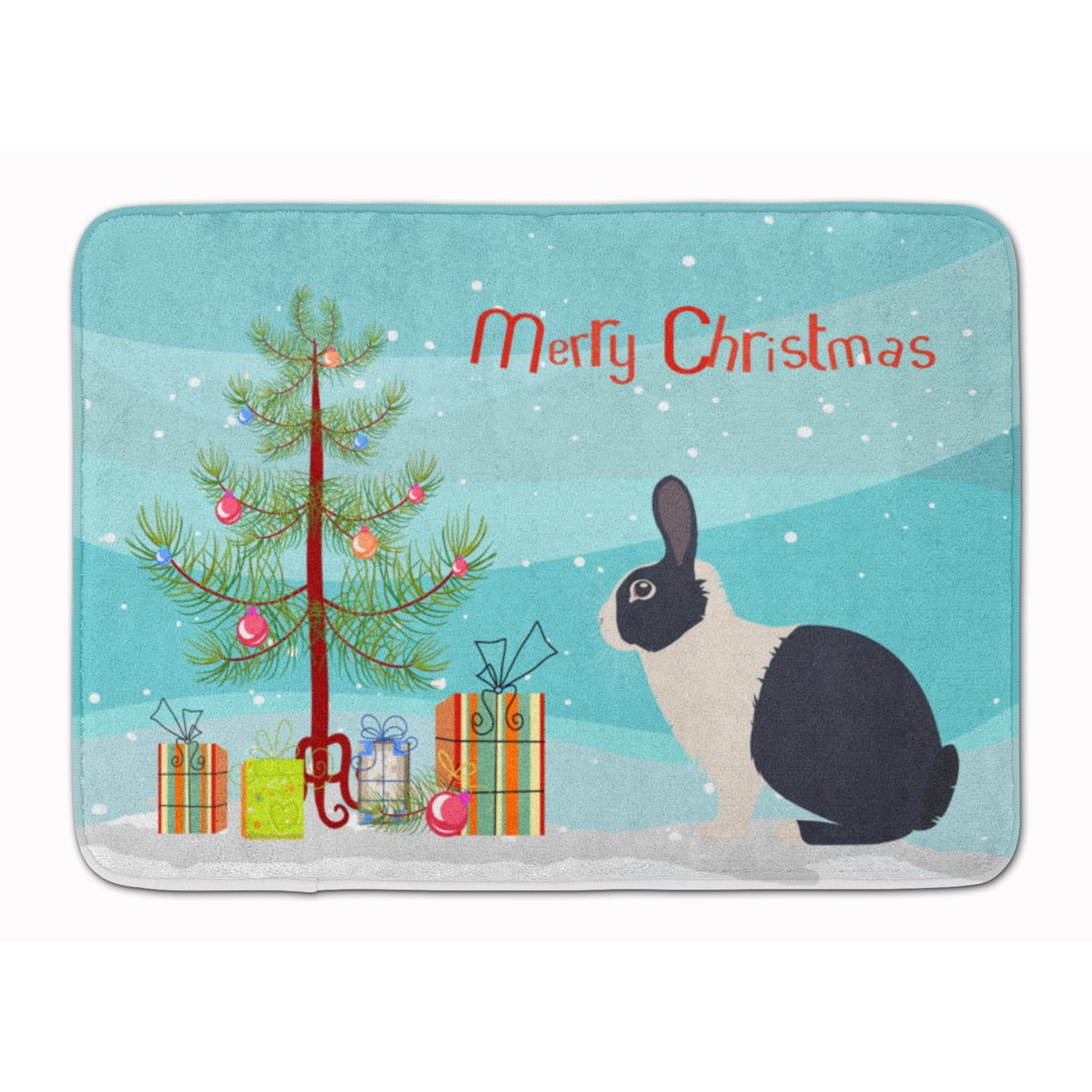 Dutch Rabbit Christmas Machine Washable Memory Foam Mat