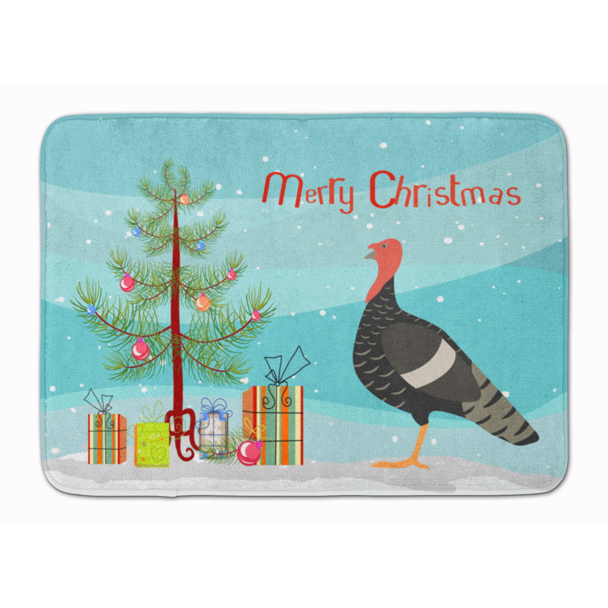 Marragansett Turkey Christmas Machine Washable Memory Foam Mat
