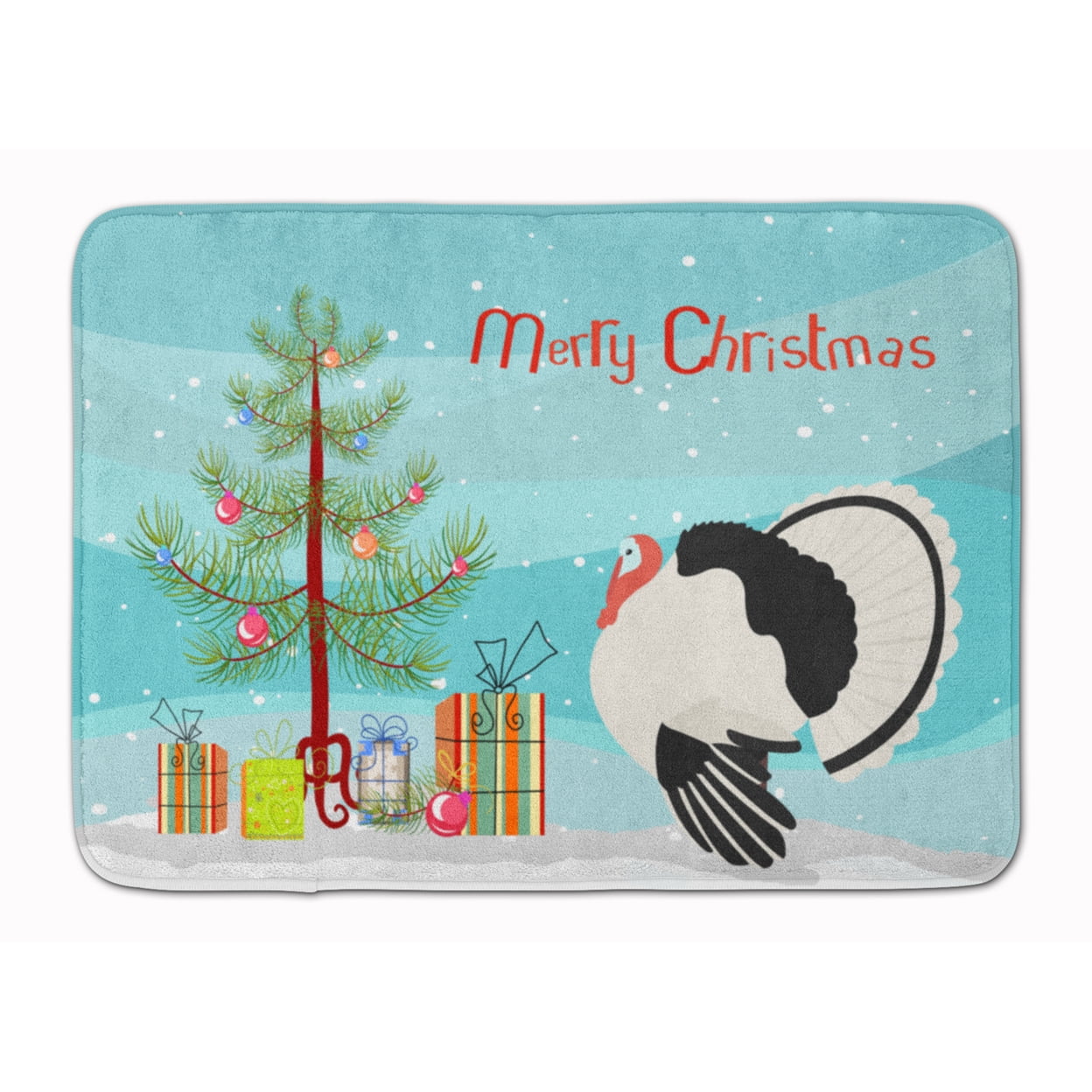 BB9355RUG Royal Palm Turkey Christmas Machine Washable Memory Foam Mat