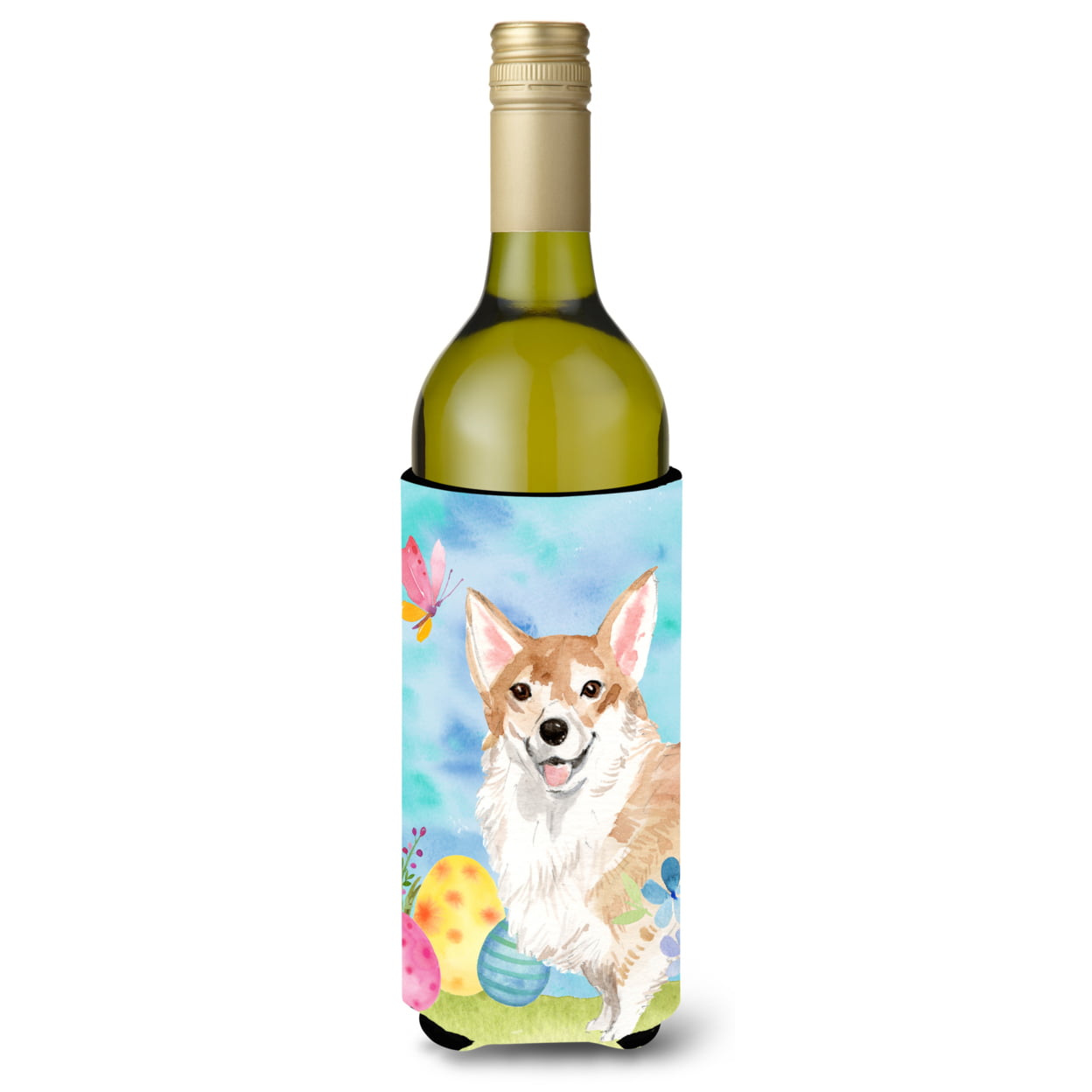 Corgi Easter Wine Bottle Beverge Insulator Hugger
