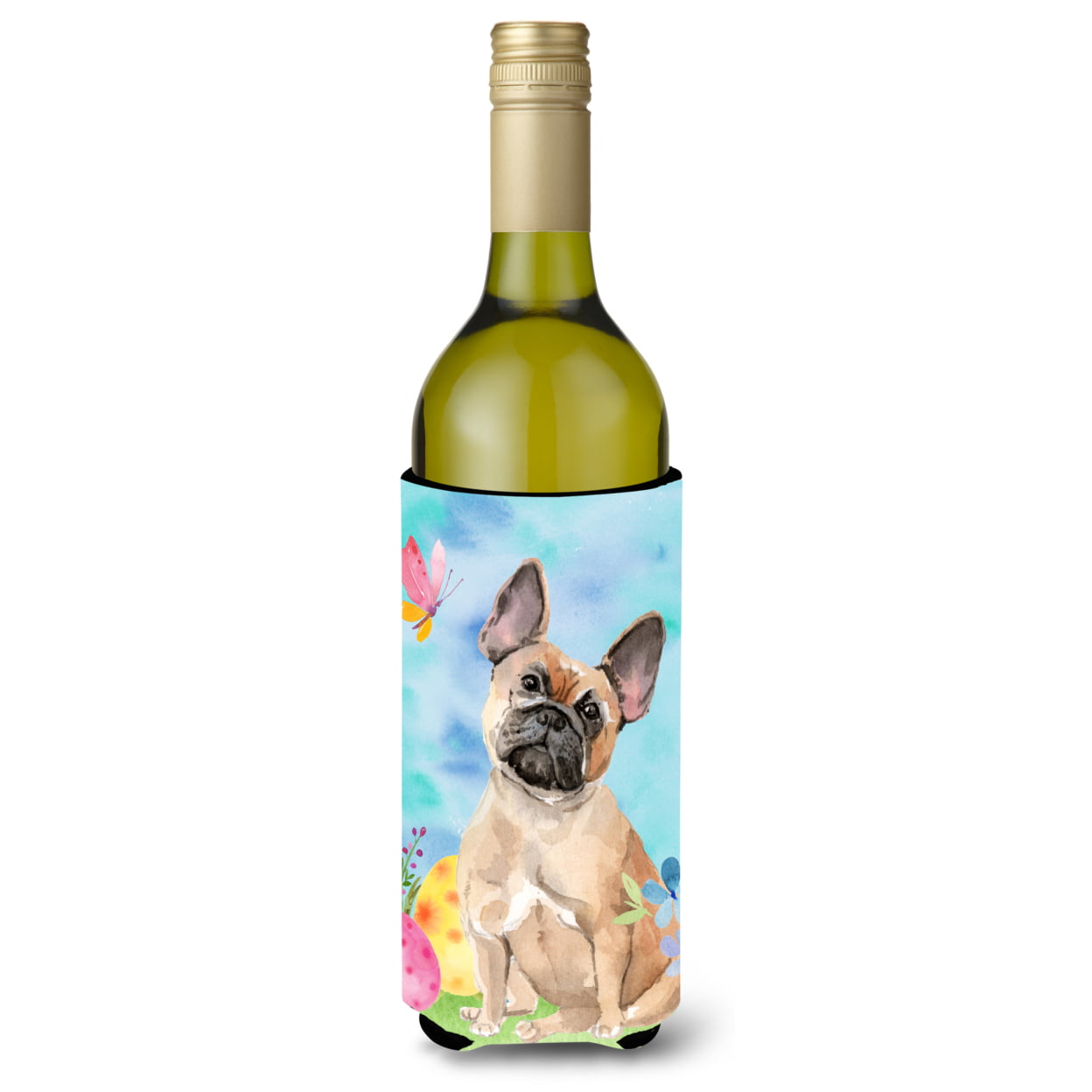 Fawn French Bulldog Easter Wine Bottle Beverge Insulator Hugger