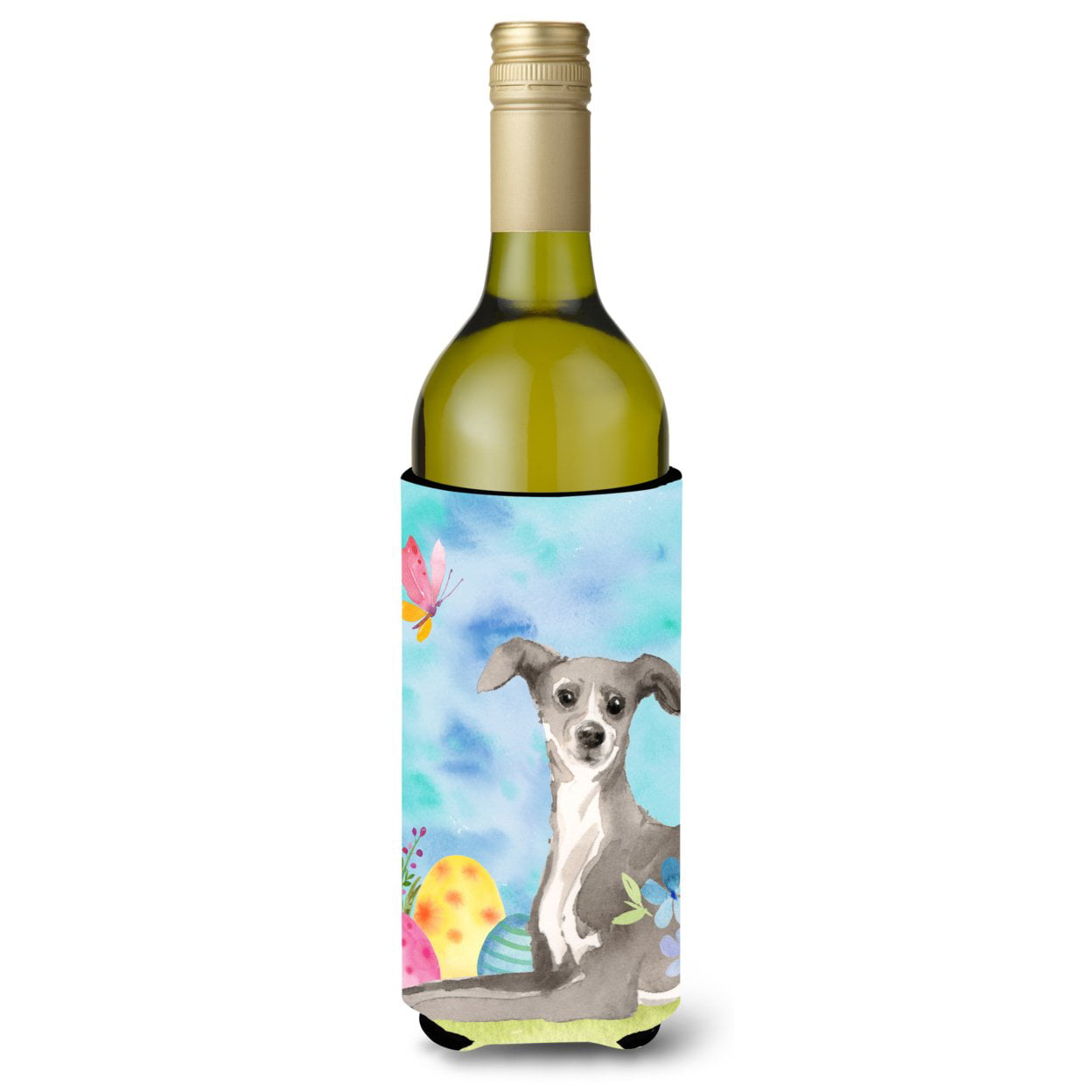 Italian Greyhound Easter Wine Bottle Beverge Insulator Hugger