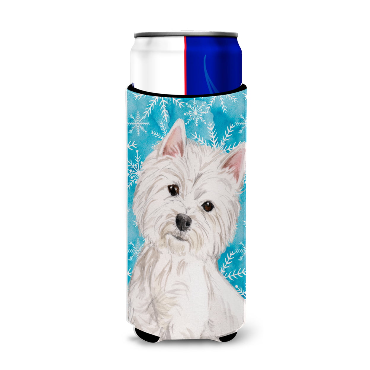 Westie Winter Michelob Ultra Hugger for Slim Cans