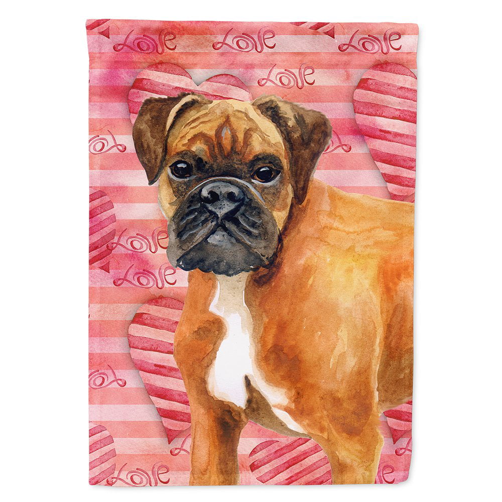 German Boxer Love Flag - Canvas House Size