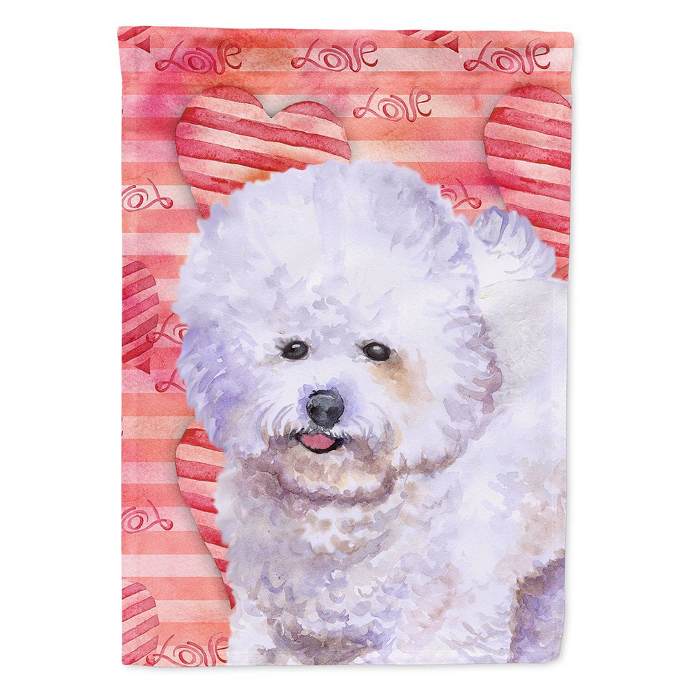 Bichon Frise Love Flag - Canvas House Size