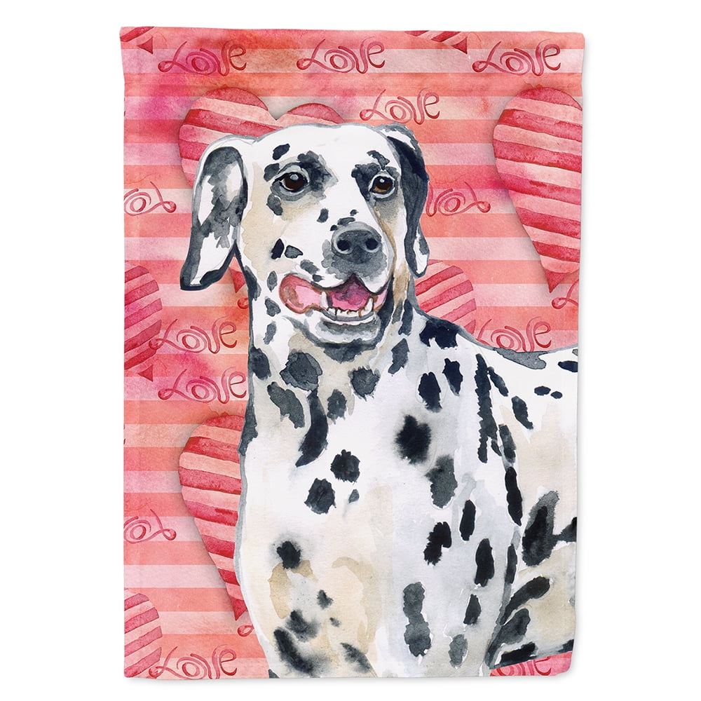 Dalmatian Love Flag - Canvas House Size