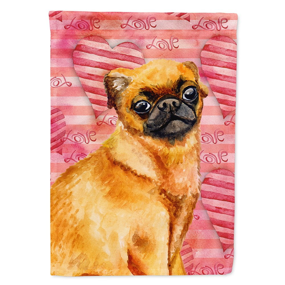 Small Brabant Griffon Love Flag - Canvas House Size