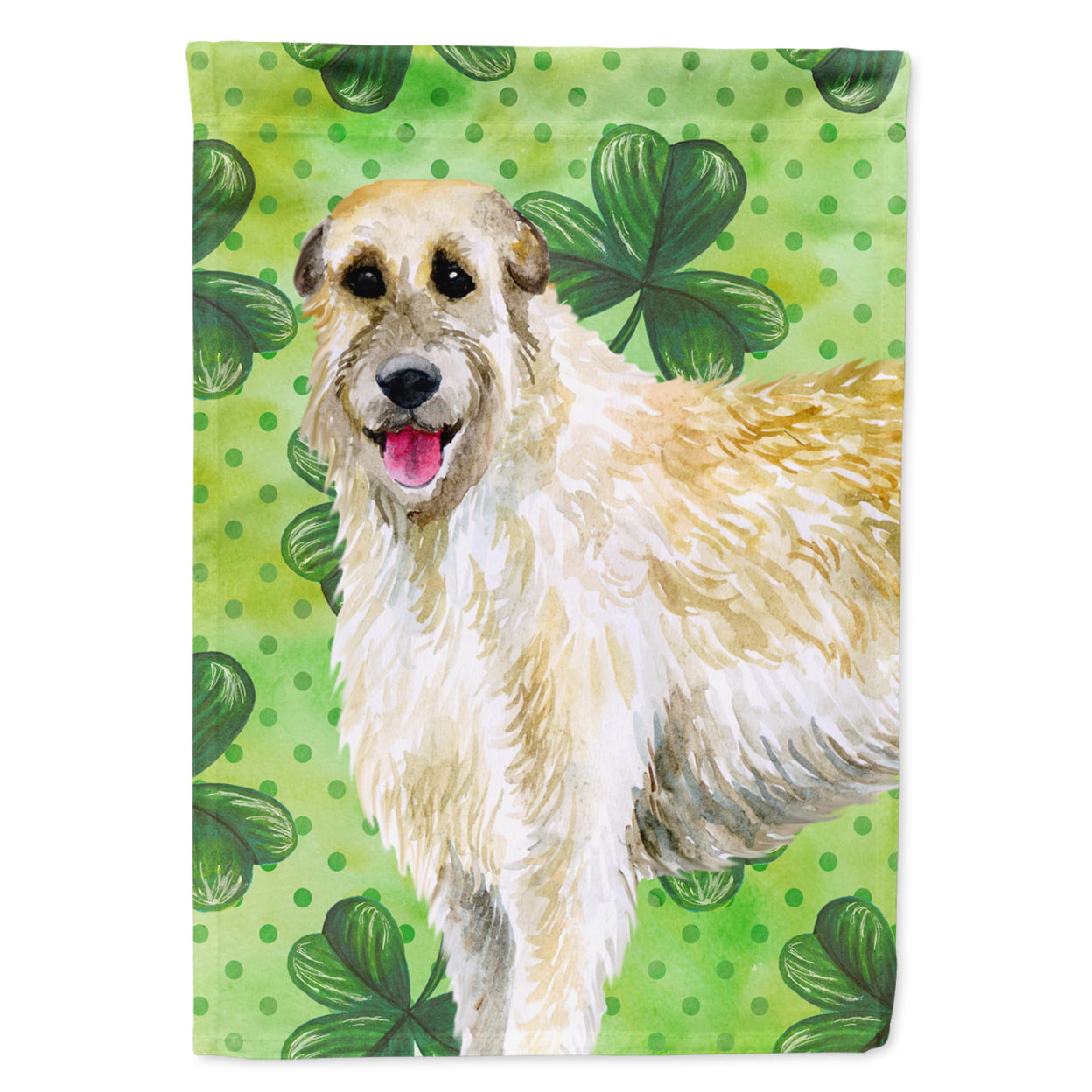 BB9844GF Irish Wolfhound St.Patricks Flag - Garden Size