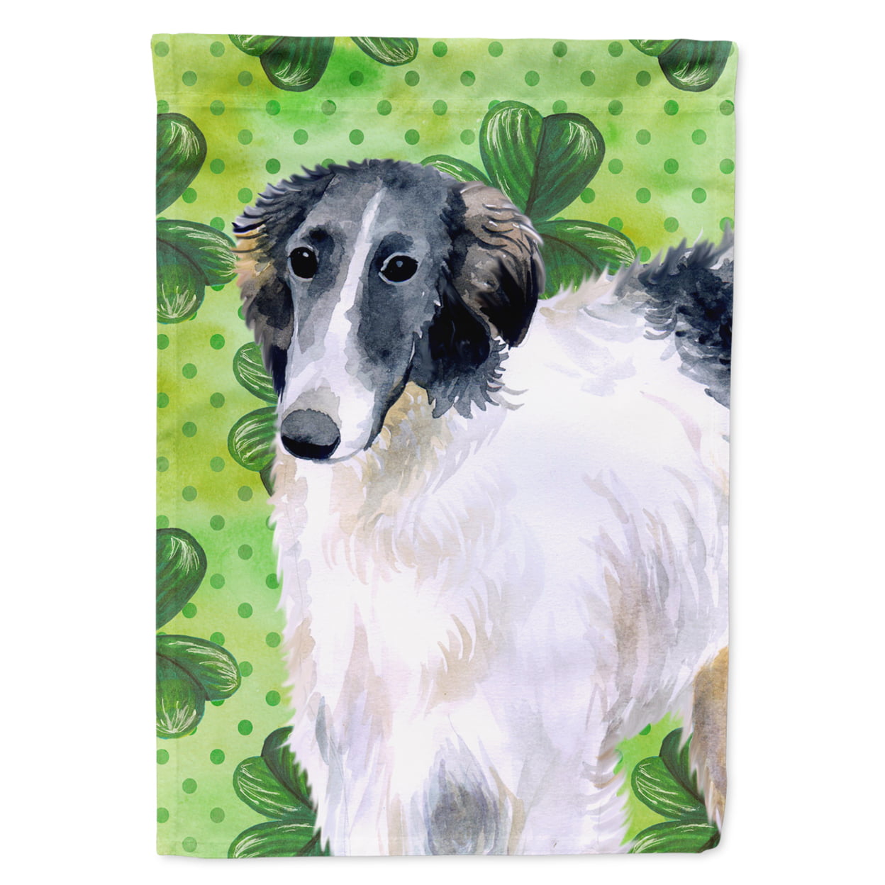 BB9846GF Borzoi St.Patricks Flag - Garden Size