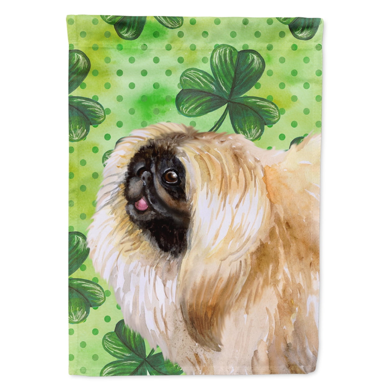 Pekingese St.Patricks Flag - Garden Size