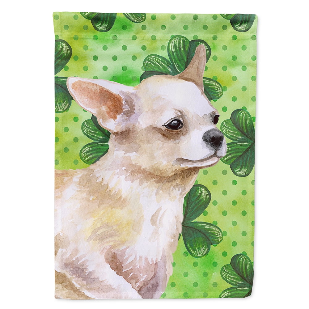 Chihuahua Leg Up St.Patricks Flag - Garden Size