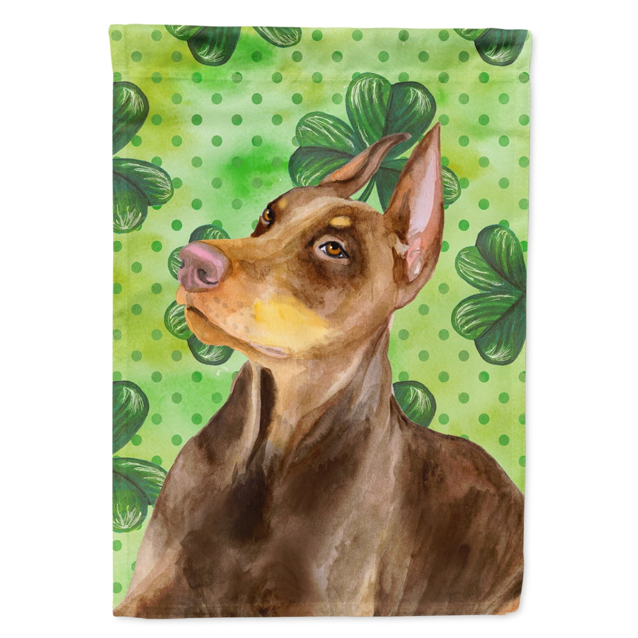 Doberman Pinscher St.Patricks Flag - Garden Size