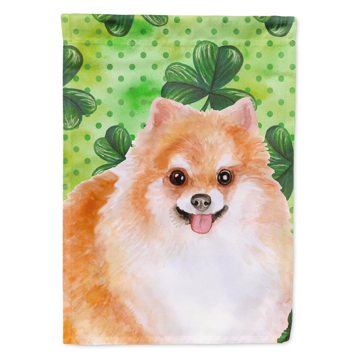 Pomeranian No.2 St.Patricks Flag - Garden Size