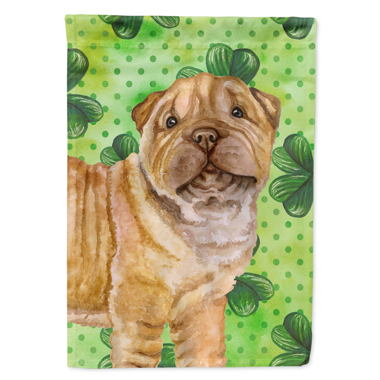 Shar Pei Puppy St.Patricks Flag - Garden Size