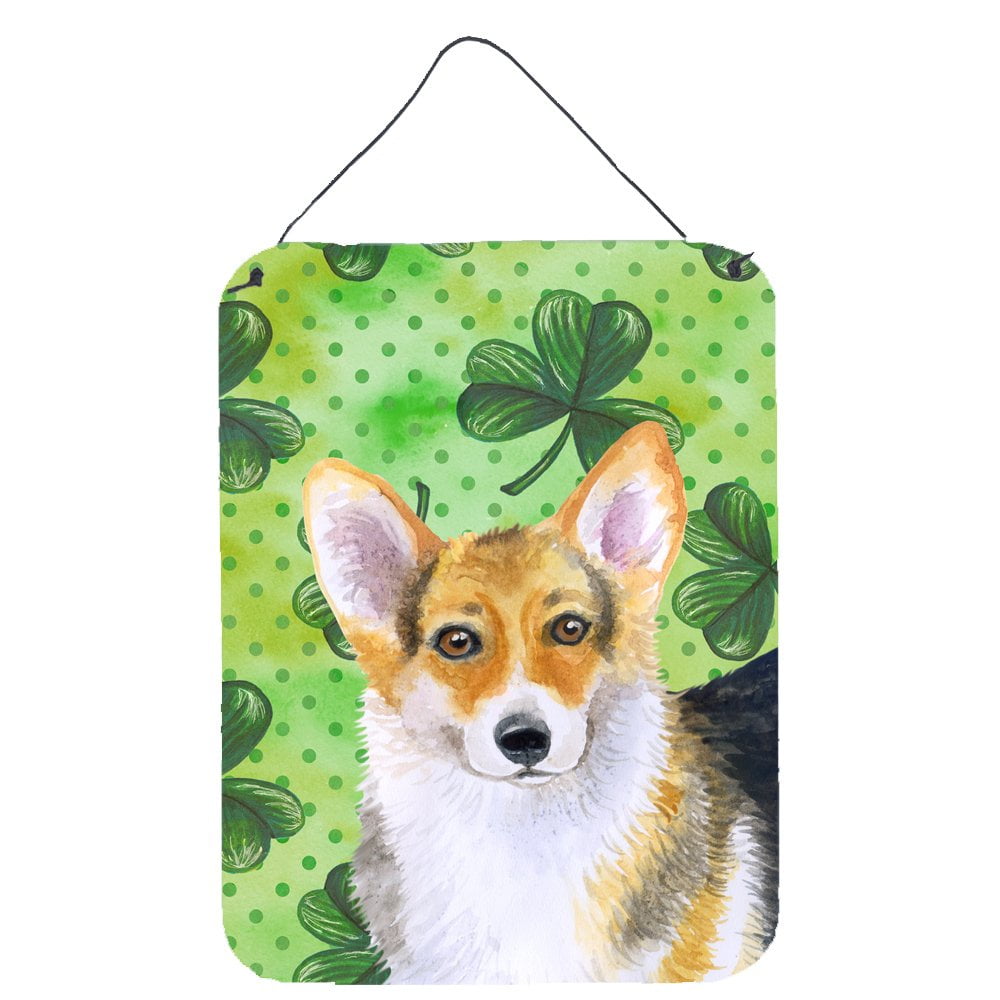 Picture of Carolines Treasures BB9816DS1216 Pembroke Corgi St.Patricks Wall or Door Hanging Prints, 12 x 16 in.