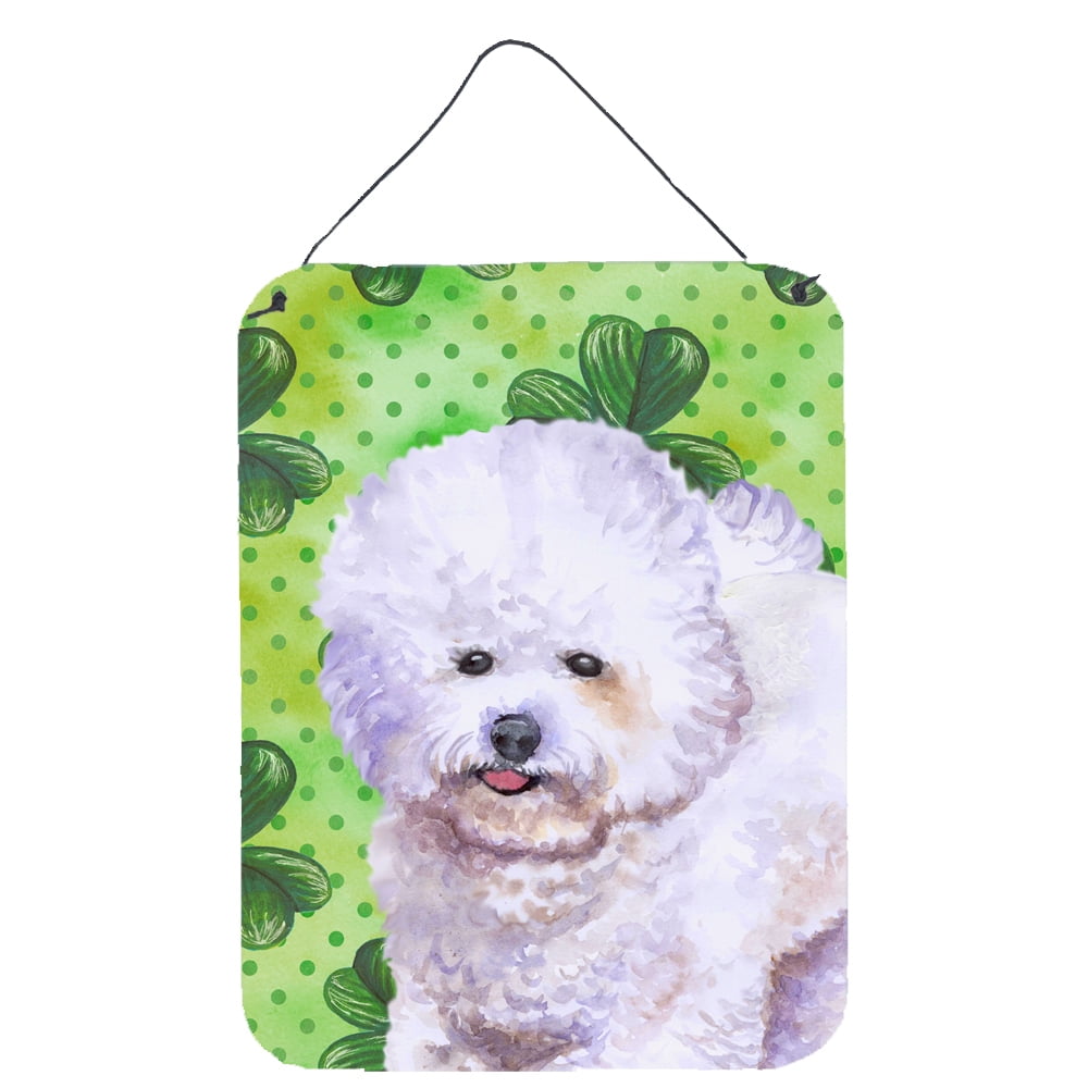 Bichon Frise St.Patricks Wall or Door Hanging Prints, 12 x 16 in.