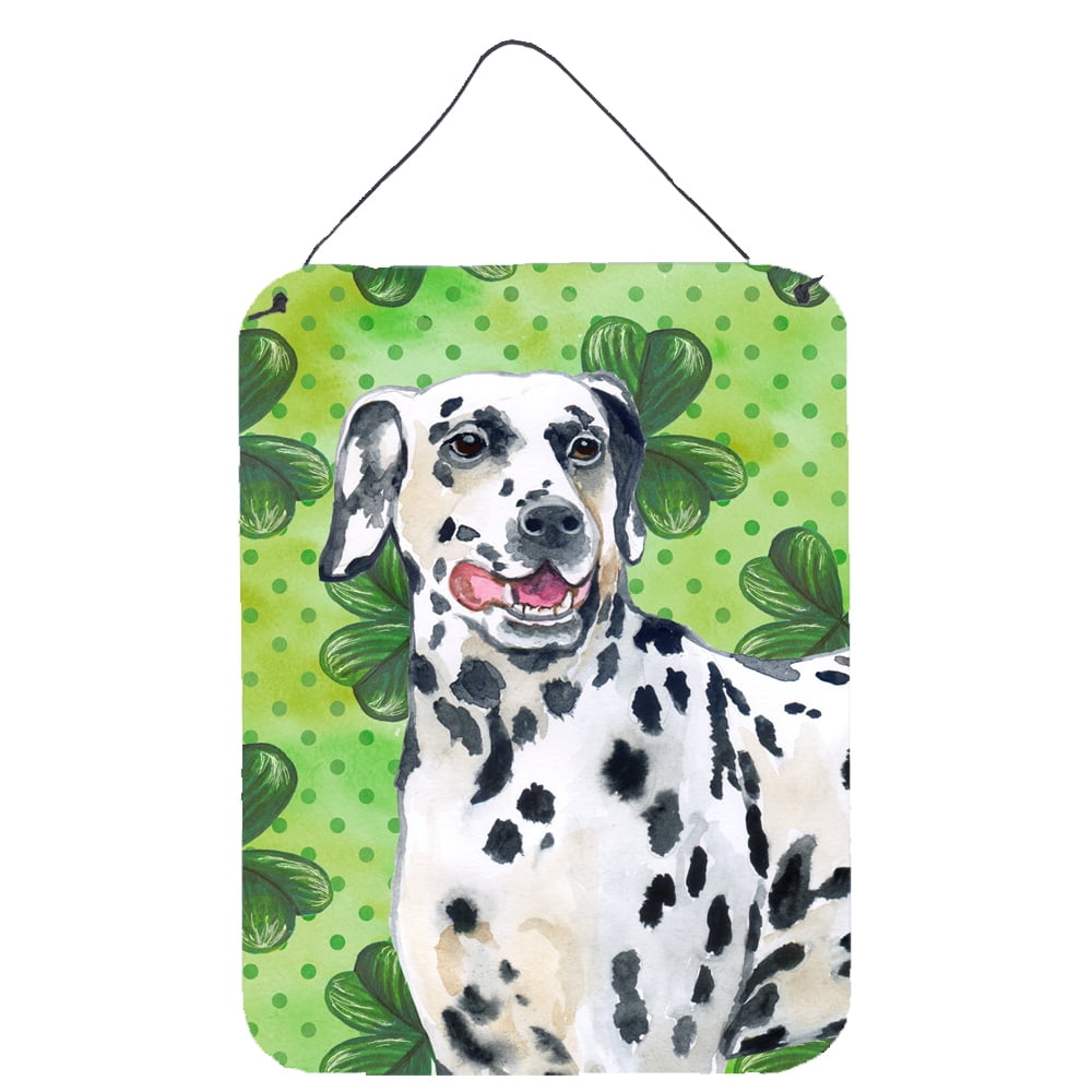 Dalmatian St.Patricks Wall or Door Hanging Prints, 12 x 16 in.