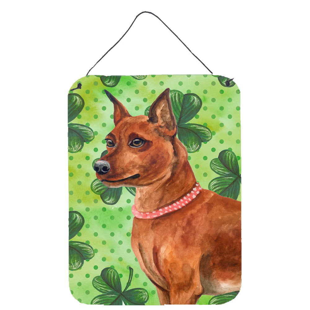 Picture of Carolines Treasures BB9830DS1216 Miniature Pinscher St.Patricks Wall or Door Hanging Prints, 12 x 16 in.