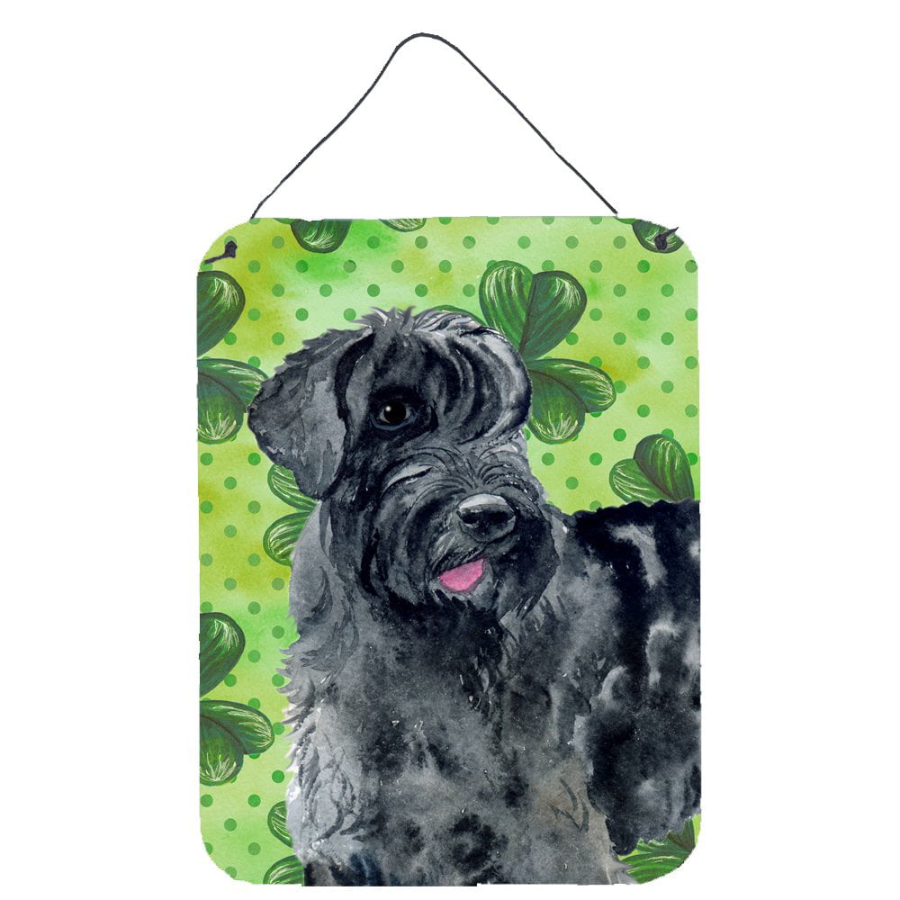 Giant Schnauzer St.Patricks Wall or Door Hanging Prints, 12 x 16 in.