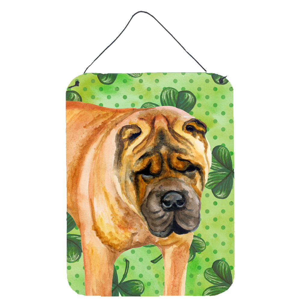 Shar Pei St.Patricks Wall or Door Hanging Prints, 12 x 16 in.