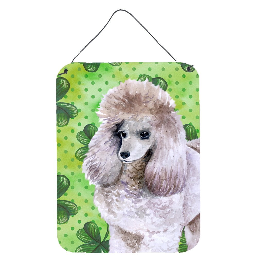Poodle St.Patricks Wall or Door Hanging Prints, 12 x 16 in.