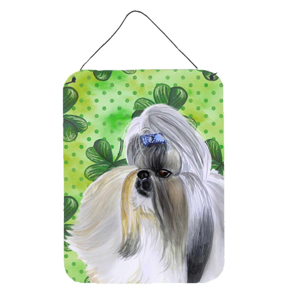 Shih Tzu St.Patricks Wall or Door Hanging Prints, 12 x 16 in.