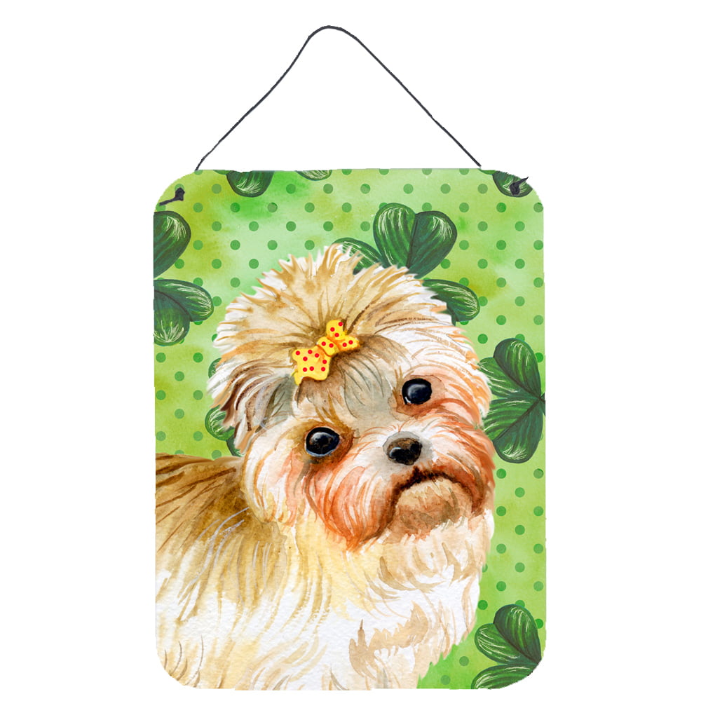 Morkie St.Patricks Wall or Door Hanging Prints, 12 x 16 in.