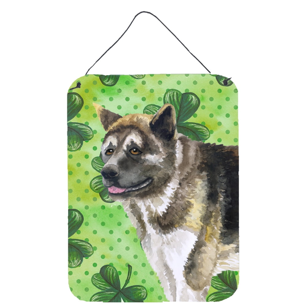 Picture of Carolines Treasures BB9843DS1216 American Akita St.Patricks Wall or Door Hanging Prints, 12 x 16 in.