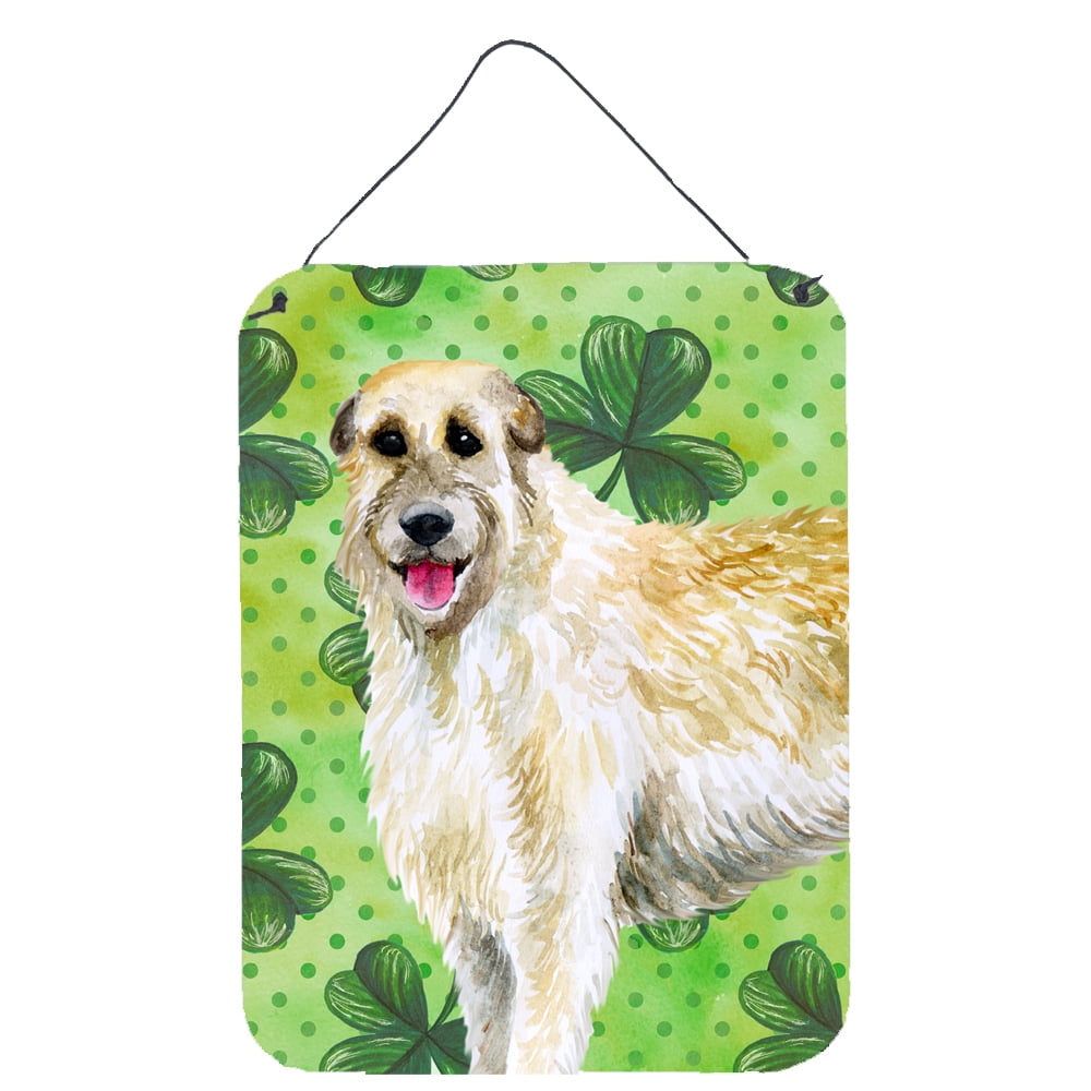 Irish Wolfhound St.Patricks Wall or Door Hanging Prints, 12 x 16 in.