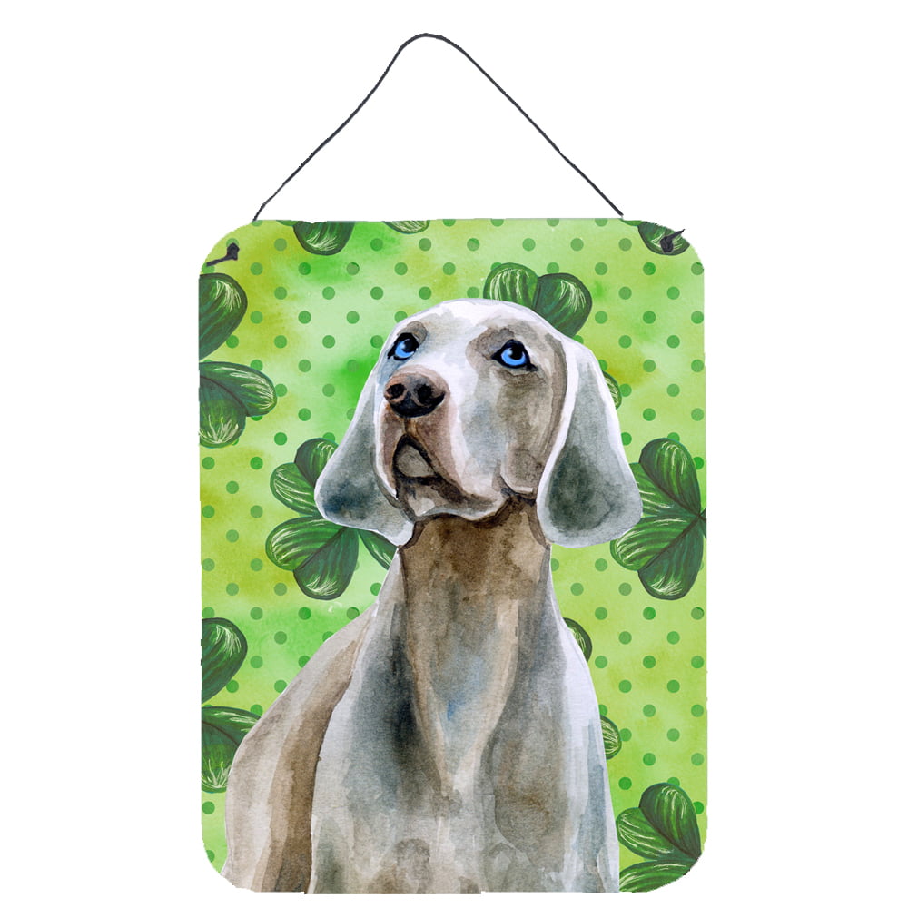 Weimaraner St.Patricks Wall or Door Hanging Prints, 12 x 16 in.