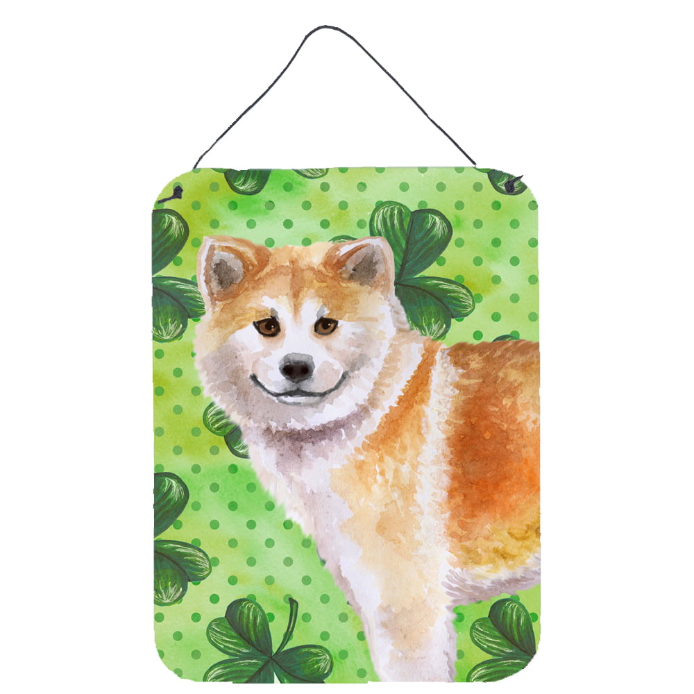 Picture of Carolines Treasures BB9852DS1216 Shiba Inu St.Patricks Wall or Door Hanging Prints, 12 x 16 in.