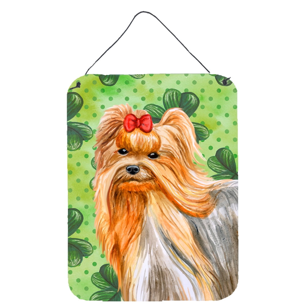 Yorkshire Terrier St.Patricks Wall or Door Hanging Prints, 12 x 16 in.