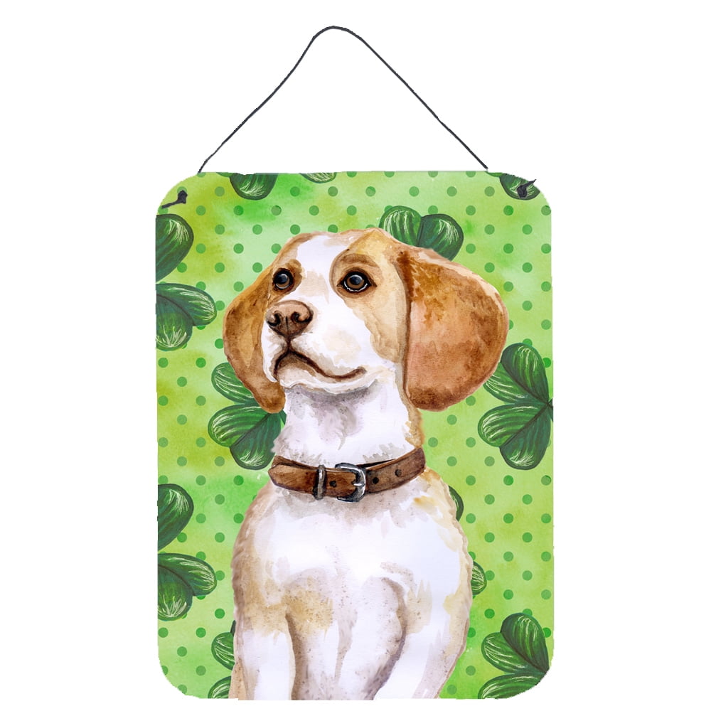 Beagle St.Patricks Wall or Door Hanging Prints, 12 x 16 in.