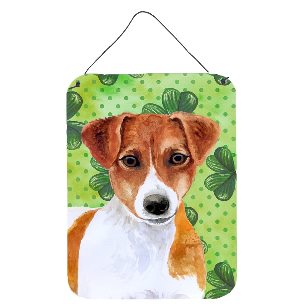 Jack Russell Terrier St.Patricks Wall or Door Hanging Prints, 12 x 16 in.
