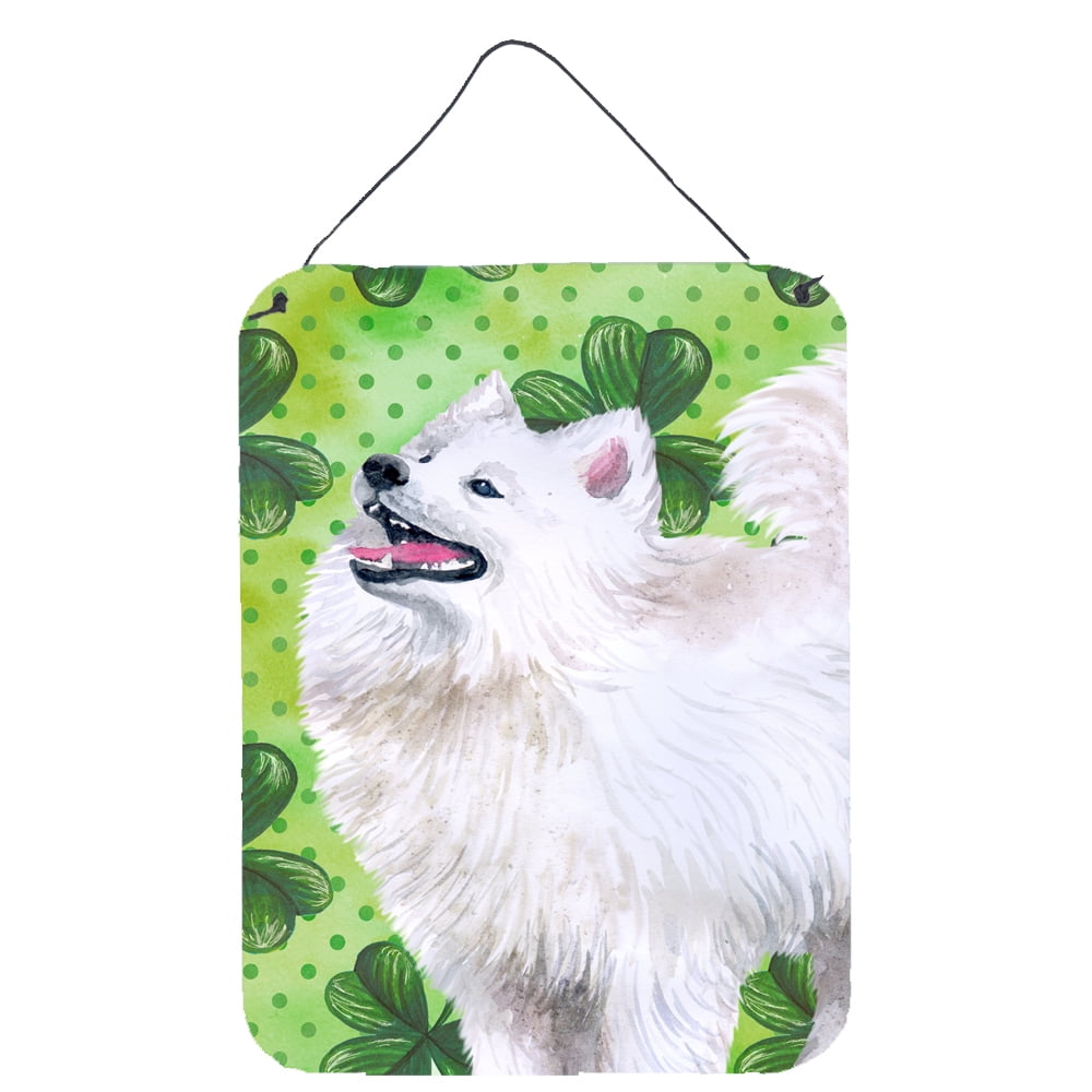 Samoyed St.Patricks Wall or Door Hanging Prints, 12 x 16 in.