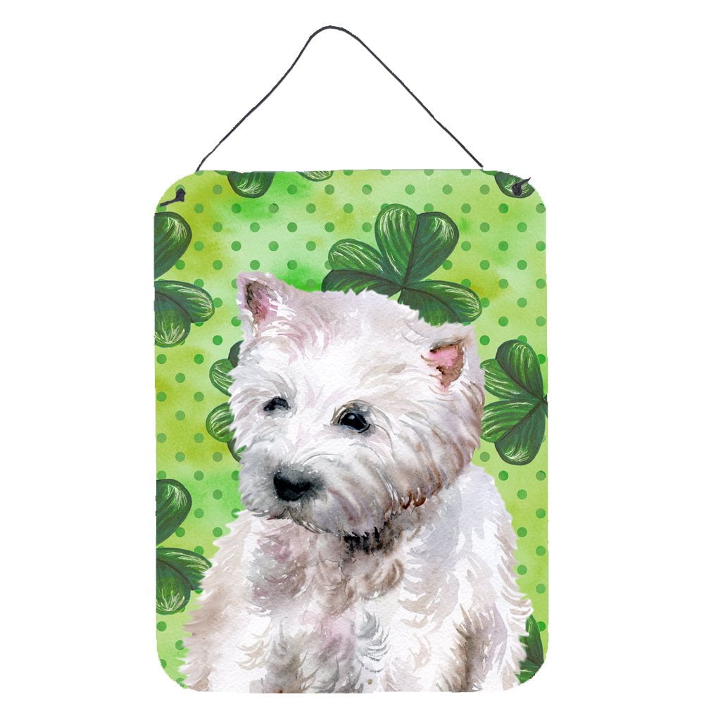 Westie St.Patricks Wall or Door Hanging Prints, 12 x 16 in.