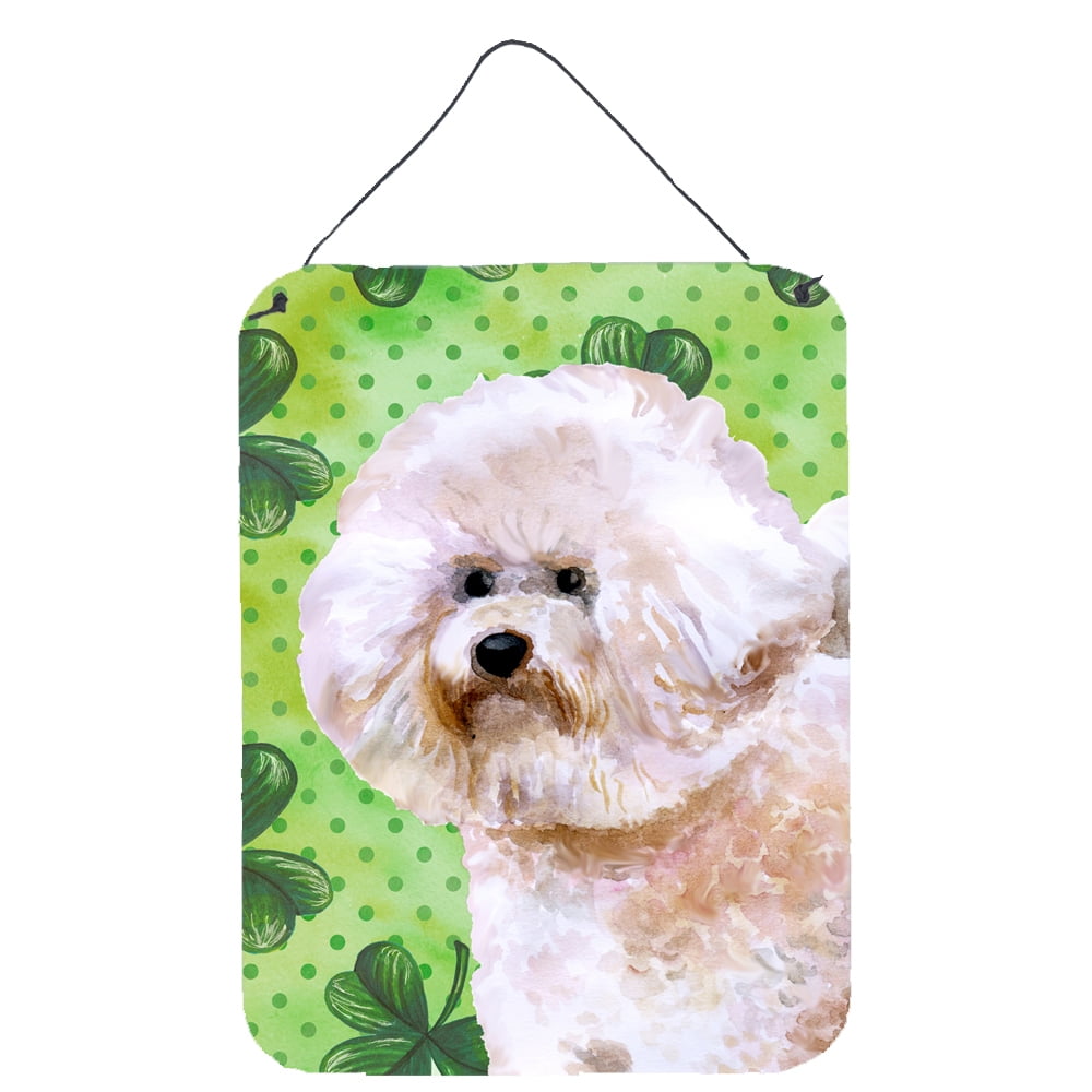 Bichon Frise No.2 St.Patricks Wall or Door Hanging Prints, 12 x 16 in.