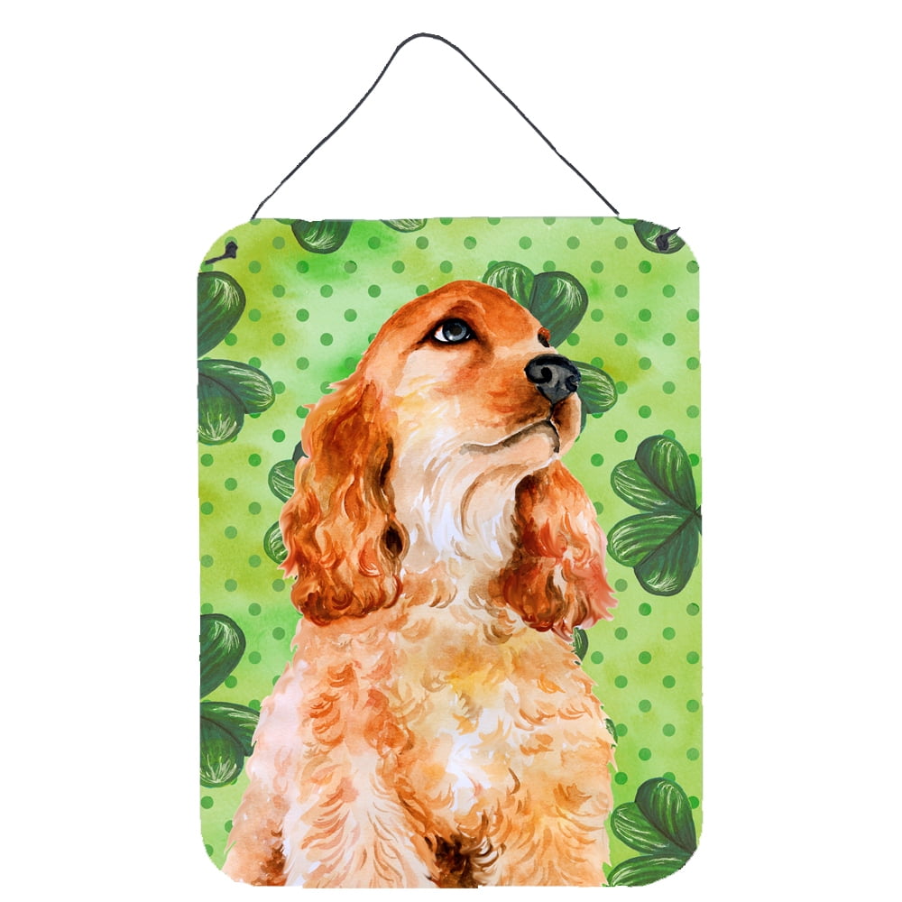 Cocker Spaniel St.Patricks Wall or Door Hanging Prints, 12 x 16 in.