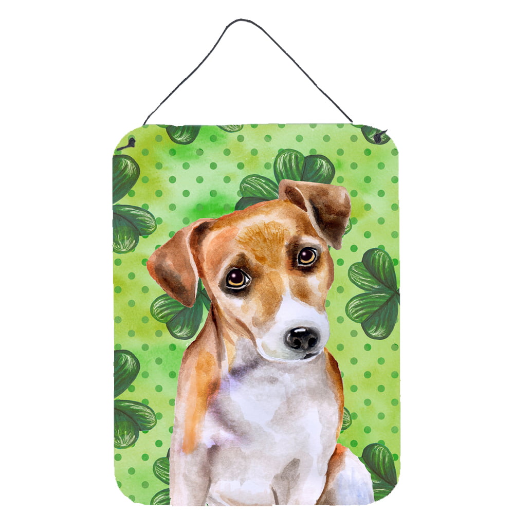 Jack Russell Terrier No.2 St.Patricks Wall or Door Hanging Prints, 12 x 16 in.