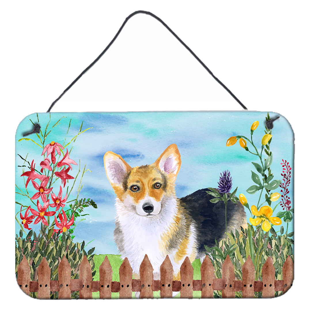 Pembroke Corgi Spring Wall or Door Hanging Prints, 8 x 12 in.