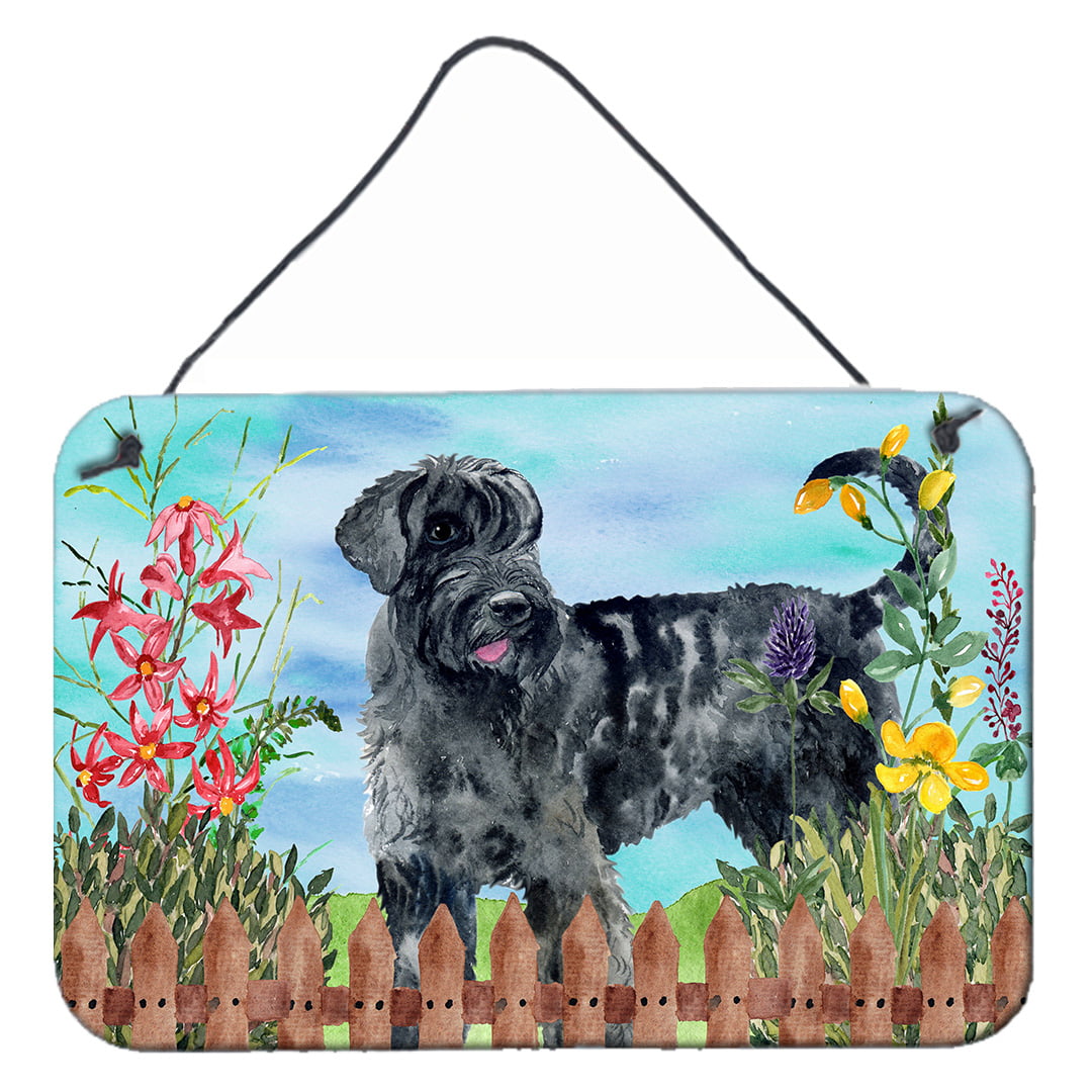 Giant Schnauzer Spring Wall or Door Hanging Prints, 8 x 12 in.