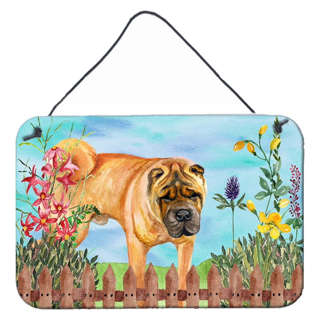 Shar Pei Spring Wall or Door Hanging Prints, 8 x 12 in.
